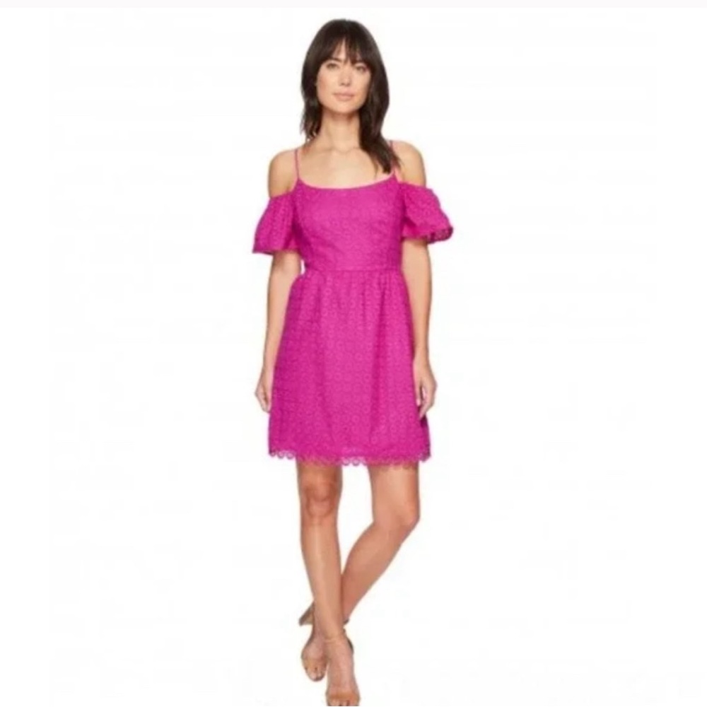 Kensie eyelet off shoulder dress